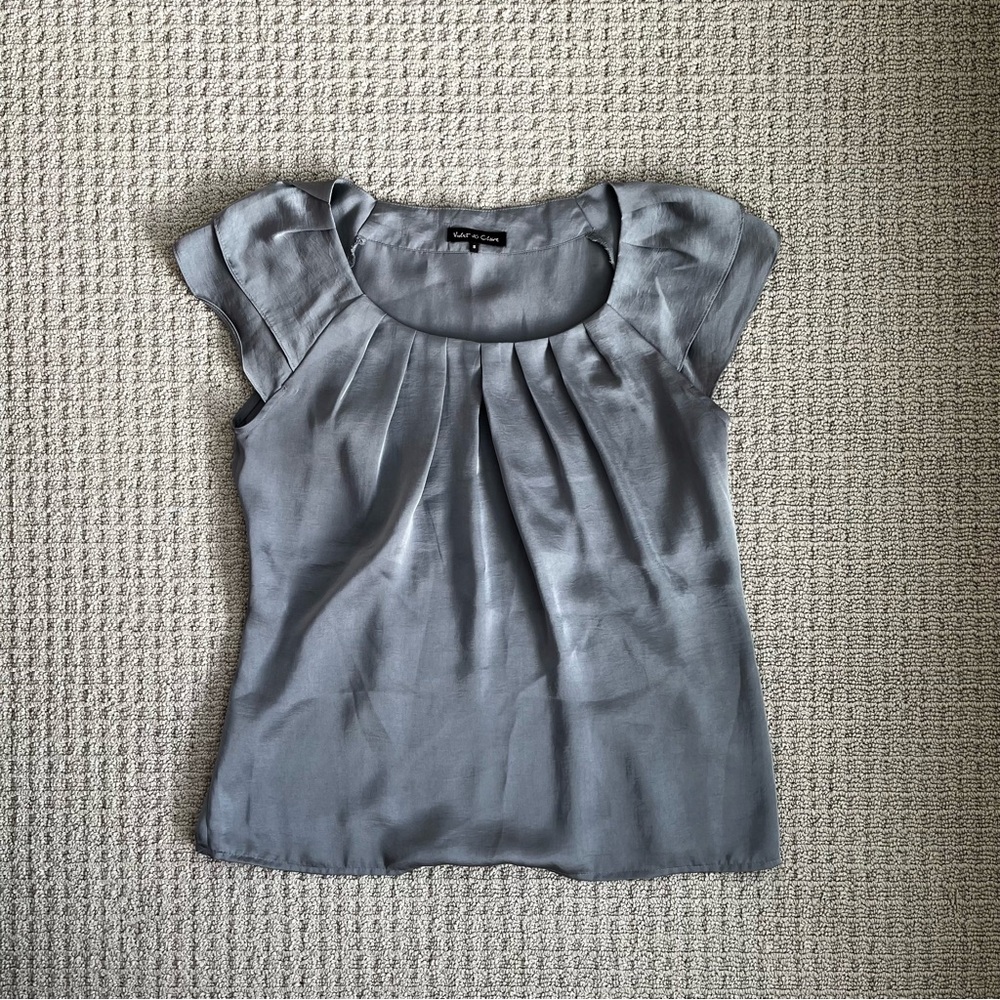 Violet & Claire Grey Blouse